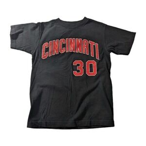 Ken Griffey Jr Cincinnati Reds #30 Lee Sport Y2K MLB Baseball T-shirt Est. Small